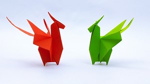 How To Fold Origami Dragon Easy Process - DIY PaperAnimal Making Ideas - Paper Art And Craft Ideas #Origami #Crafts #PaerToys | DIY And Paper Crafts