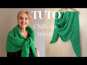 Learn how to knit a simple and stylish shawl, easy beginner tutorial