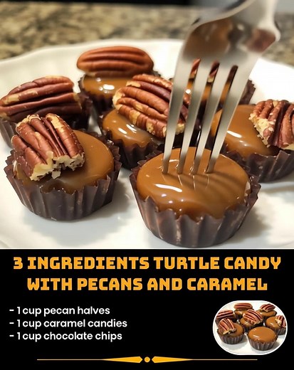 41K views · 120 reactions | 3 Ingredients Turtle Candy With Pecans...