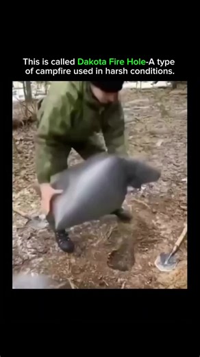 KNOWLEDGE ILLUSION AND MATRIX on Instagram: "🔥 Dakota Fire Hole — A Campfire Built for Harsh Conditions 🌬️ • The Dakota fire hole is a low-visibility, high-efficiency campfire. • It was traditionally used by indigenous tribes and survivalists. • Two holes are dug in the ground and connected underground. • One hole is for the fire, the other acts as an air intake. • This design creates a natural draft, feeding oxygen to the flames. • The fire burns hotter using less fuel. • Flames stay below gr