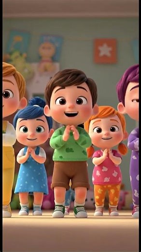 Clap Clap Hop Hop 🎶 Fun Baby Song | Cute 3D Kids Animation | Nursery Rhyme #nurseryrhymes #animation