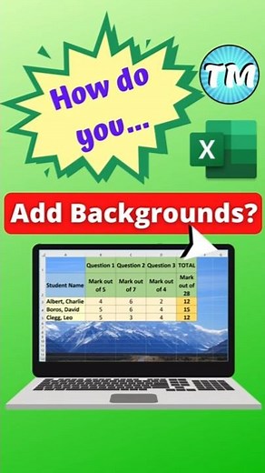 Add COOL Background Images into Excel | Excel Tips and Tricks #Shorts