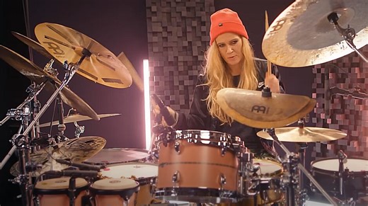 Watch New RUSH Drummer ANIKA NILLES Perform Solo Track "FouFou" Live In The Studio