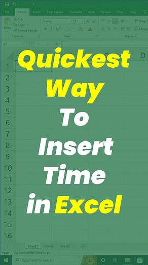 13K views · 193 reactions | The Quickest Way to Insert Time in Excel...