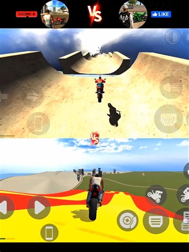 Indian bike driving 3D 🥷 VS 🥶 Indian GT5 bike 3D 😱#gaming
