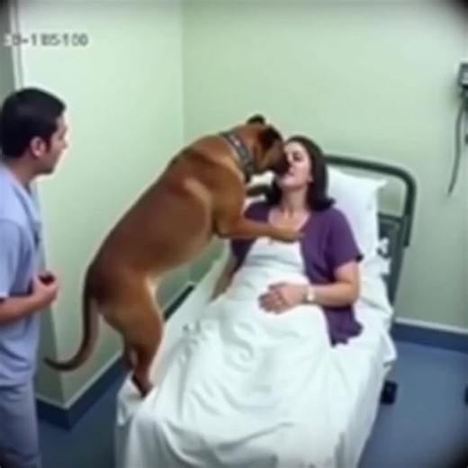 18K views · 39 reactions | The doctors brought the dog to say goodbye to his owner, but then the smart animal suddenly started barking loudly and jumped onto the officer’s bed. He wagged his tail like it was just another happy visit… But everyone in the room knew this would be… See more | Surprise Reunion | Facebook