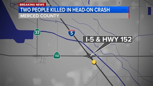 At least 2 killed in fiery head-on crash in Merced County, CHP says