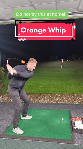 Driving Range Fun with Orange Whip: Golf Training Aid Challenge
