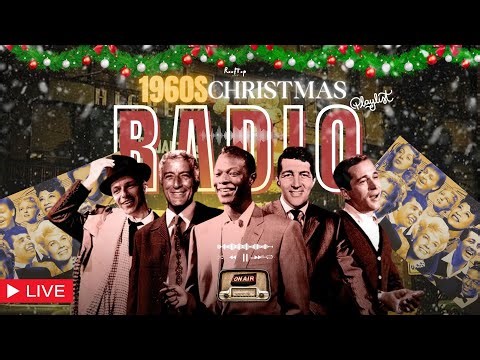 Vintage Christmas Songs LIVE 🎄 | 1950s–1960s Classics Radio • Cozy Fireplace & Holiday Jazz