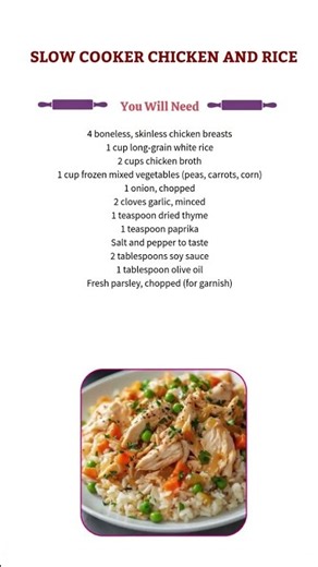 Slow Cooker Chicken and Rice