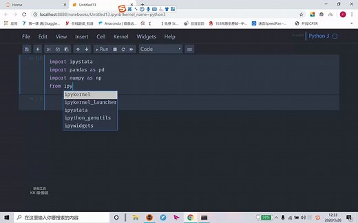 如何在jupyter里调用stata命令