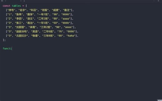 javascript删除表格的某一列数据