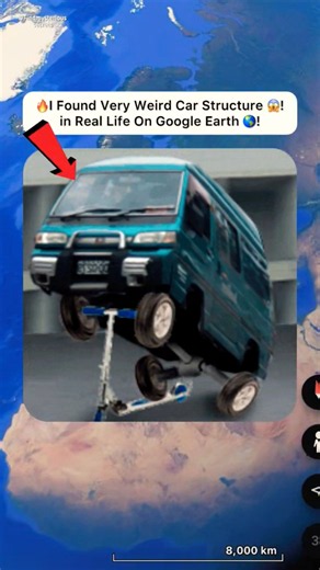 😱 I Found Very Strange Car Structure in Real On Google Earth 🌎! #shorts #findmysterioussecrets