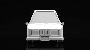 Car On Black Background. Loop able 3DCG render Animation.