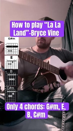 Easy guitar song “La La land”-Bryce Vine #guitar #fypシ゚viral #musician #tutorial #fypシ゚ #fypシ #fyp
