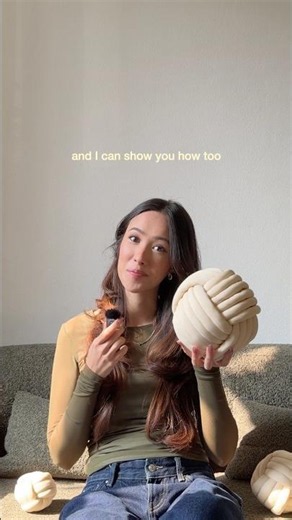 DIY Knot Ball Cushion 🧶