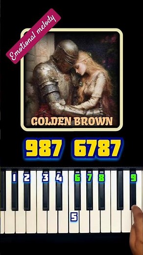 Golden Brown Piano Tutorial 🎹 Easy & Relaxing Version #goldenbrown #piano #tutorial