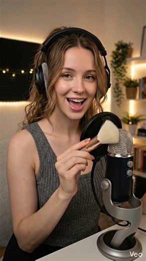 Instant Stress Relief: Soft ASMR Brushing & Tapping 🎙️💆‍♀️#ASMR #Shorts #BrushingASMR #WhisperASMR