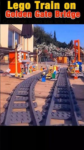 Lego train around the pool and bridge FPV #train #lego