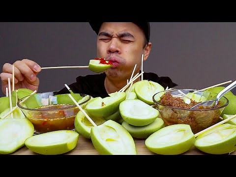 GREEN MANGO | Mukbang Asmr | ALFIE EATS