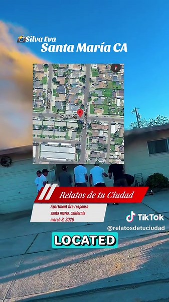 emergency crews responded to a reported apartment fire near west fesler street and north western avenue in santa maria on march 8, 2026, around 6:25 to 6:30 pm. the cause of the fire has not yet been confirmed. #santamaria #California #parati #fyp #foryoupage
