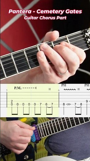 #tutorial Pantera - Cemetery Gates Guitar Chorus #guitar #guitarlesson #guitartutorial #pantera
