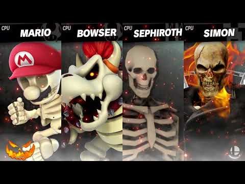 Skeleton Battle: Mario vs Dry Bowser vs Skeleton Appears vs Ghost Rider