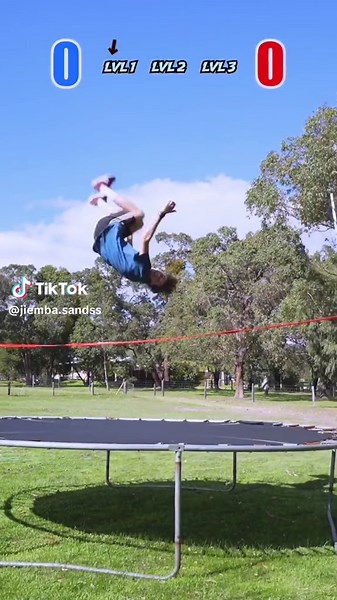 Exciting Trampoline High Jump Stunts in the Park
