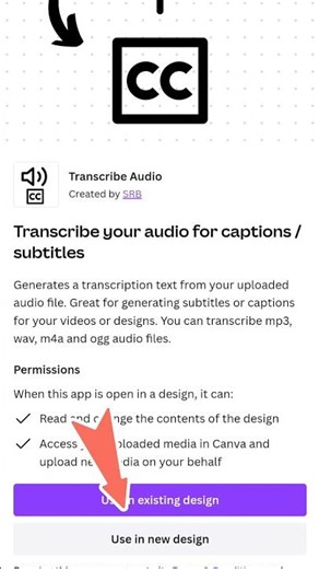 Transcribe audio to text #transcribe #canva #canvatutorial