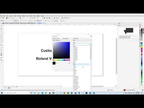 CorelDRAW 2019 - Custom Colour Palette & VersaWorks Palette