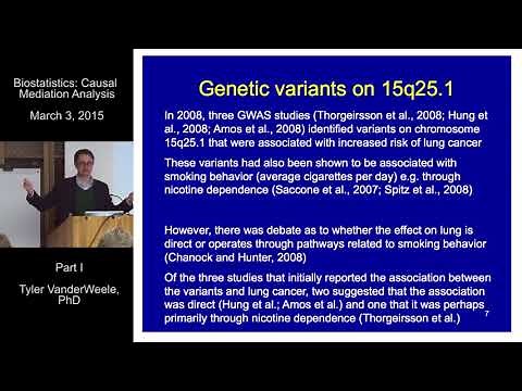 Dr. Tyler VanderWeele, Causal Mediation Lecture 1
