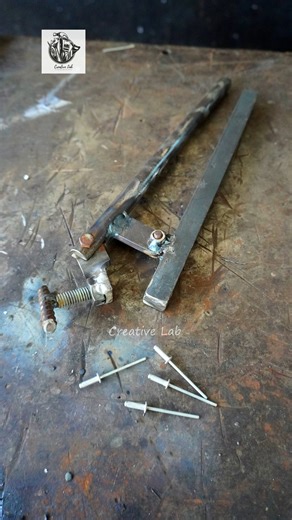 Creative Lab on Instagram: "Homemade Rivet Tool That Actually Works #reels #instagramreels #riveting #handtool #fasterners #metalworking #welding #satisfying #fabrication #handyman #lifehacks"