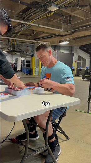 John Cena Signs Autographs Without Looking