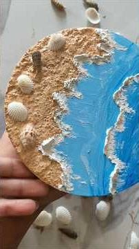 Sea beach ⛱️🧿🖌️🎨 #sea #beach #textureart #texturepaste #mdfboard #seashore #seashore #seaview #decor