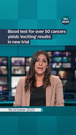 28K views · 1.6K reactions | Blood test for over 50 cancers yields ‘exciting’ results in new trial #itvnews | ITV News | Facebook