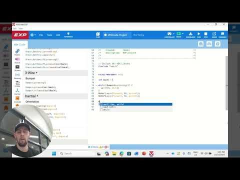 Lesson 10 Bumper StartStop VEX EXP C++