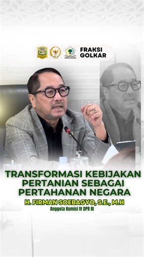 GOLKAR INTERNSHIP STUDENTS on Instagram: "Swasebada Pangan & Kedaulatan Bangsa Menguatkan Indonesia di Tengah Krisis Pangan Global Mentoring Session Golkar Internship Student (GIS) Batch 2 bersama H. Firman Soebagyo, S.E., M.H Anggota Komisi IV DPR RI. From Internship to Leadership, From Aspiration to Action. #FraksiGolkar #GolkarInternshipStudent #GISBatch2 #KetahananPangan #GolkarUntukIndonesia"