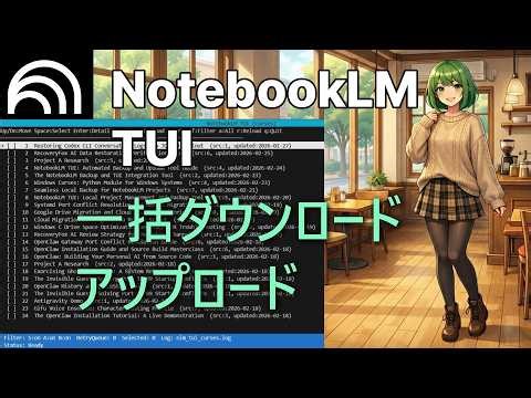 NotebookLMを一括バックアップ＆一括アップロードするTUIツールを作った（自作）