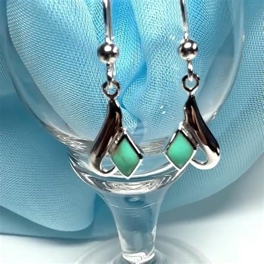 Sterling Silver Turquoise Drop Earrings