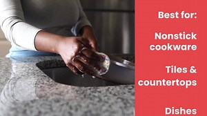 Brite by Scotch-Brite 2-Sided Scrub & Wipe, Scrubbing Kitchen and Dish Sponge, Midnight Mode, 1 Scrub Sponge