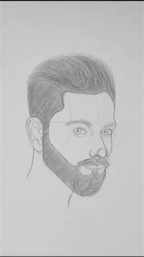 How to Draw a Male Head in 3/4 View (Step by Step Tutorial) #shorts #drawingtutorial #howtodraw