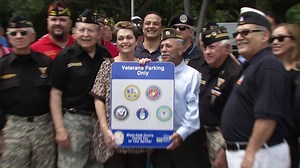 A new program in #OurCounty will recognize the 60,000 veterans who reside here by reserving parking on surface lots or garages owned and managed by Miami-Dade County. In this Miami-Dade Minute, watch the unveiling of the first designated parking space for military veterans. | Miami-Dade County Government