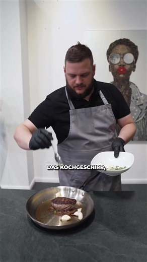 Wie brät man ein Steak direkt auf der Arbeitsfläche?