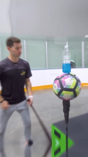 The perfect trick shot crossover 😏 #trickshot #dudeperfect #soccer #baseball #bottleflip | Dude Perfect