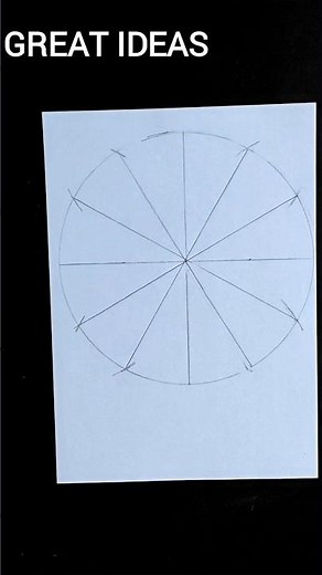 How to divide a circle into twelve equal parts #twelvepartsofacircle #mathstlm #shorts