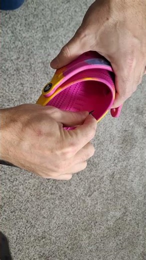 Fix a Broken Croc Strap Rivet (Repair Snapped Crocs Strap Rivets and Buttons) #shorts #crocs #fix