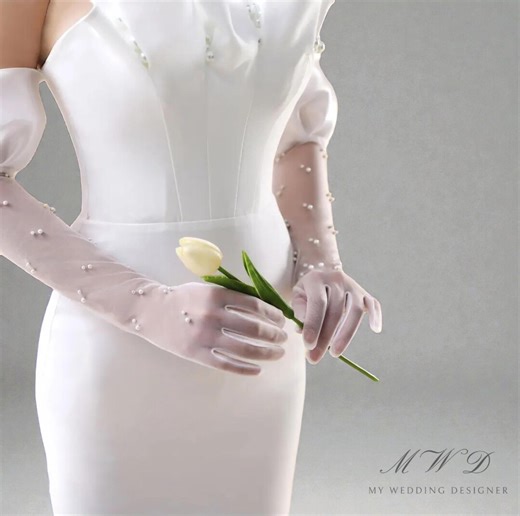 Gloves With Pearls, Wedding Gloves, Bridal Sleeves, Pearl Sleeves, Wedding Accessories Bride, Gifts for Bride, Bridal Accessories - Etsy