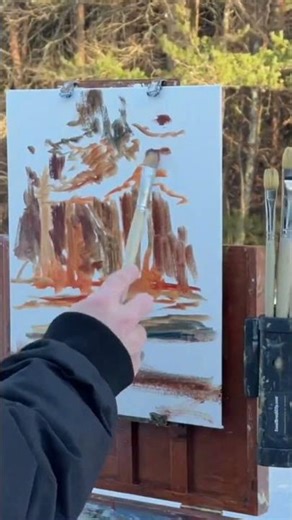 Painting in the Snow ❄️ | Timelapse