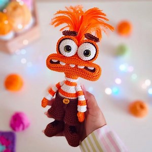 ANXIETY PDF PATTERN Crochet Amigurumi Orange Emotion , English Pdf Crochet Anxiety Pattern- Princess - Insideout Intensely - Etsy