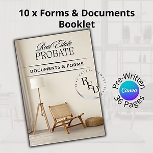 Editable Probate Forms Bundle: Real Estate Agent Templates (canva Edit, PDF Fillable) - Etsy